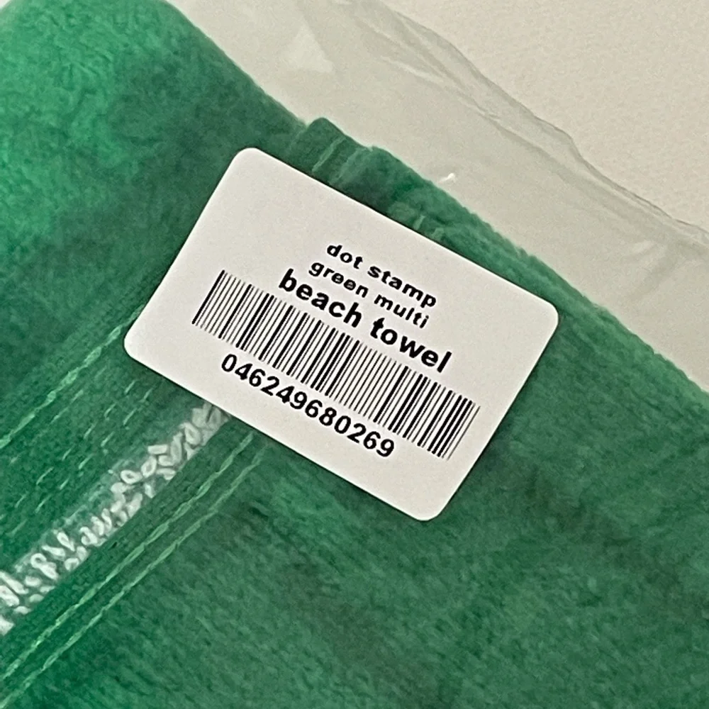 New Kate Spade Green Polka Dot Beach Towel - Picture 5 of 7